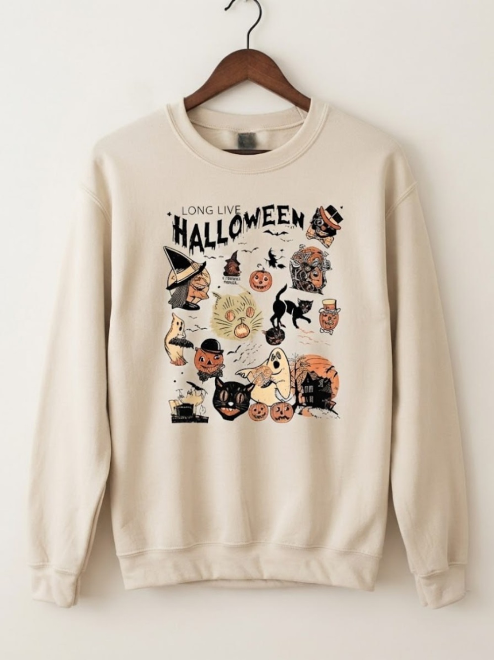 Sand Halloween Graphic Crewneck Sweatshirt
